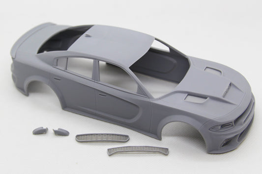 1/25 3D print 2021 Dodge Charger SRT Hellcat transkit for AMT