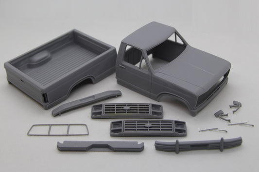 1/25 3D print resin kit Ford F-150 Single Cab Long Bed 1983